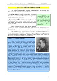 IX - LE VITALISME DE NIETZSCHE - IES Miguel de Molinos