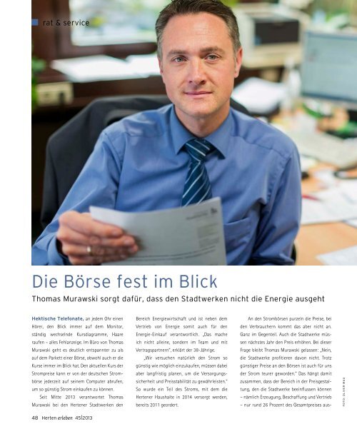 Die Börse fest im Blick - Herten erleben