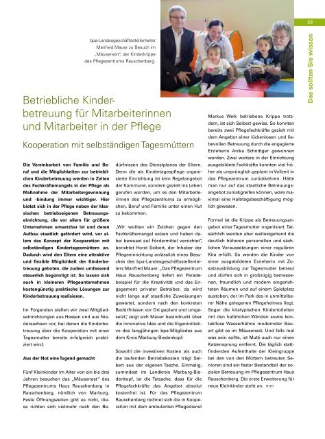 bpa. Magazin - Bundesverband privater Anbieter sozialer Dienste eV