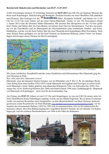 Reisebericht Südschweden und Insel Bornholm
