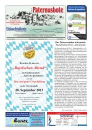 28. September 2013 - Paternusbote