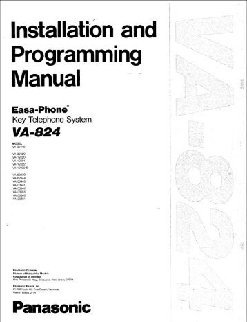 Panasonic VA-824 Installation and Programming.pdf - TextFiles.com