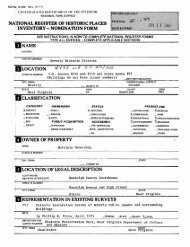 national register of historic places inventory - nomination form