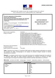 Note de service DGAL/SDSSA/N2011-8117 du - NosoBase