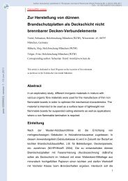 Zur Herstellung von dünnen Brandschutzplatten als Deckschicht ...