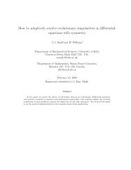 How to adaptively resolve evolutionary singularities in differential ...