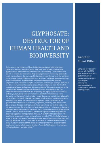 glyphosate: destructor of human health and biodiversity - People