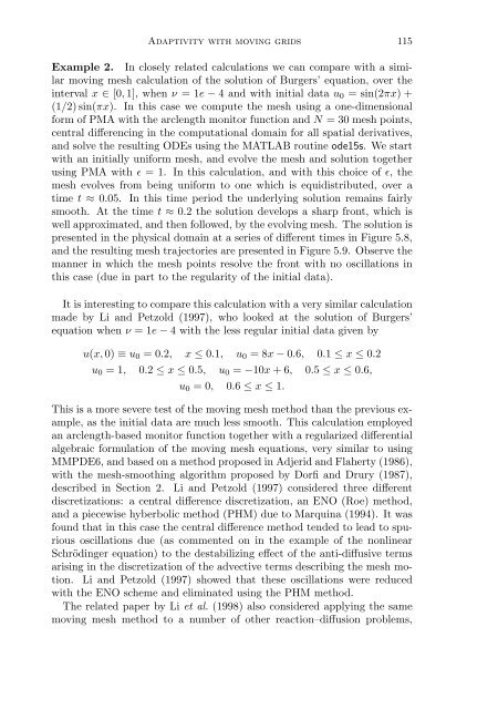 Adaptivity with moving grids