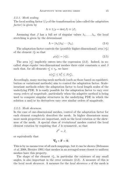 Adaptivity with moving grids