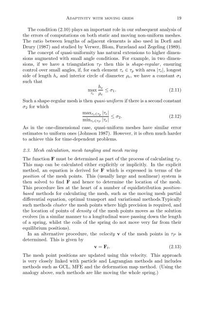 Adaptivity with moving grids
