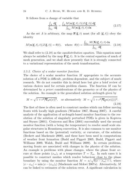 Adaptivity with moving grids