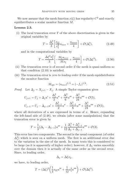 Adaptivity with moving grids