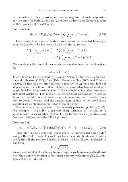 Adaptivity with moving grids