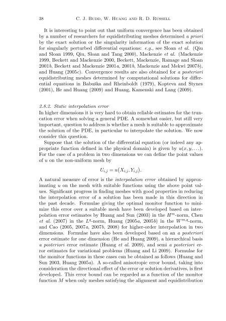 Adaptivity with moving grids