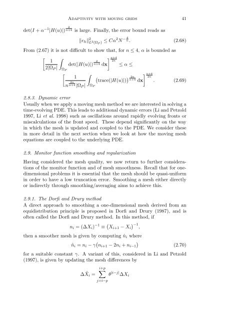 Adaptivity with moving grids