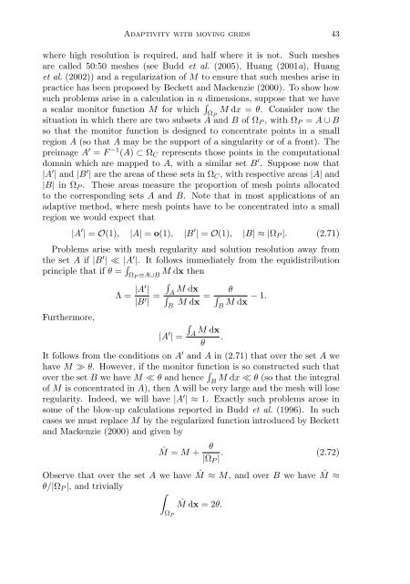 Adaptivity with moving grids