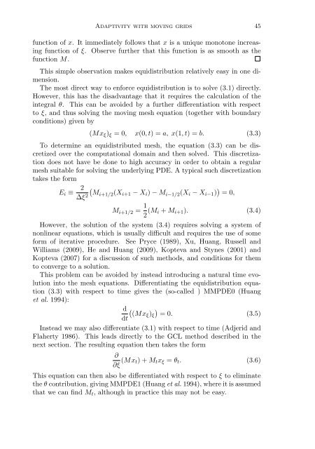 Adaptivity with moving grids