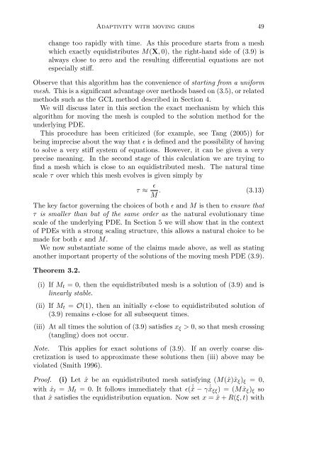 Adaptivity with moving grids