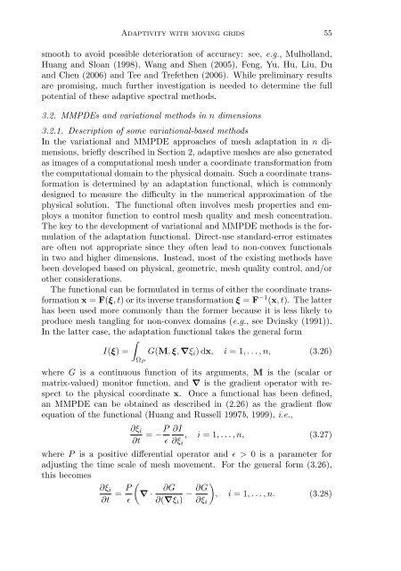 Adaptivity with moving grids