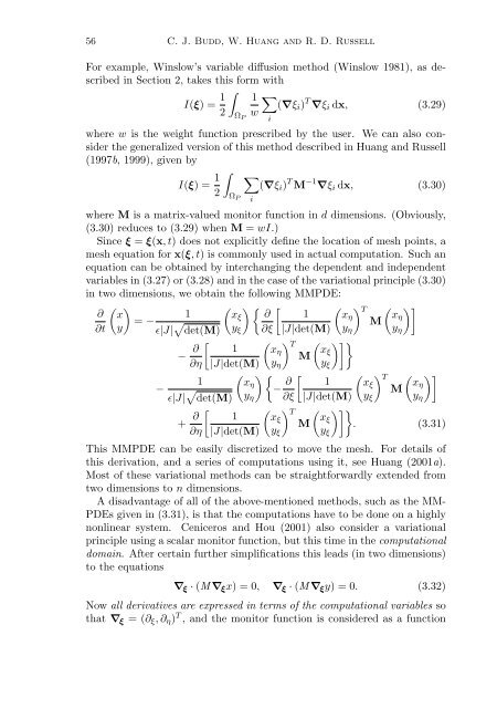 Adaptivity with moving grids