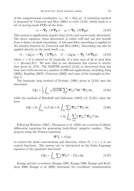 Adaptivity with moving grids