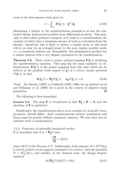 Adaptivity with moving grids