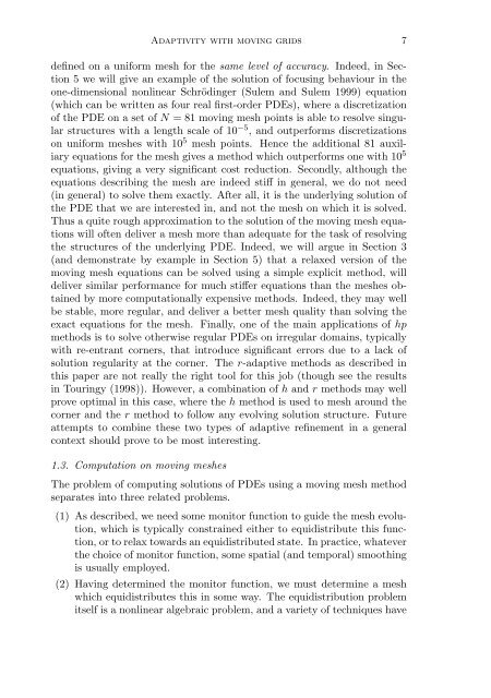 Adaptivity with moving grids