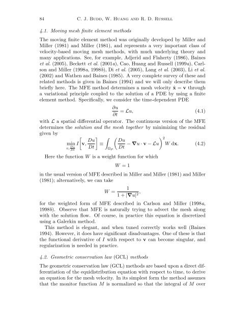 Adaptivity with moving grids