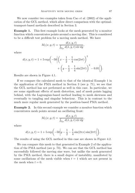 Adaptivity with moving grids