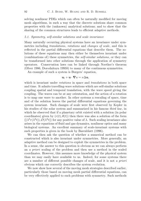 Adaptivity with moving grids