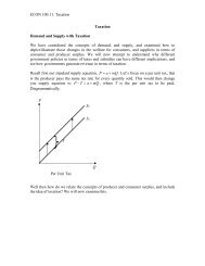 ECON 100:11: Taxation Taxation Demand and Supply with ... - CA