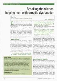 Breaking the silence: helping men with erectile dysfunction