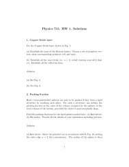Physics 715. HW 1. Solutions