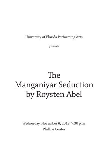 The Manganiyar Seduction by Roysten Abel - University of Florida ...