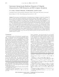 Anisotropic Intramolecular Backbone Dynamics of Ubiquitin ...