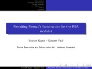 Revisiting Fermat's factorisation for the RSA modulus