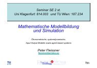 Mathematische Modellbildung Mathematische Modellbildung und ...