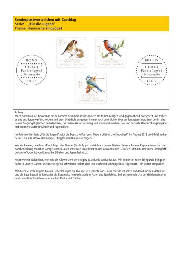 Text Briefmarke - Deutsche Post - Philatelie