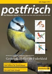 Juli | August 2013 - Deutsche Post - Philatelie