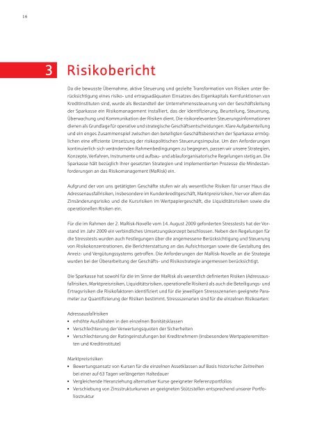 Geschäftsbericht 2009 - Sparkasse Baden-Baden Gaggenau