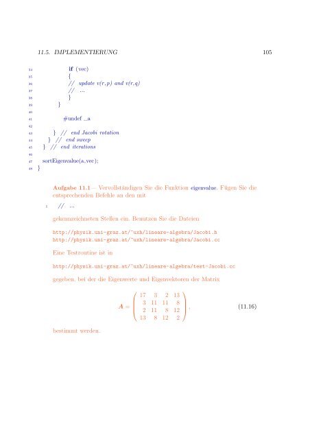 Kapitel 11 Jacobi–Verfahren