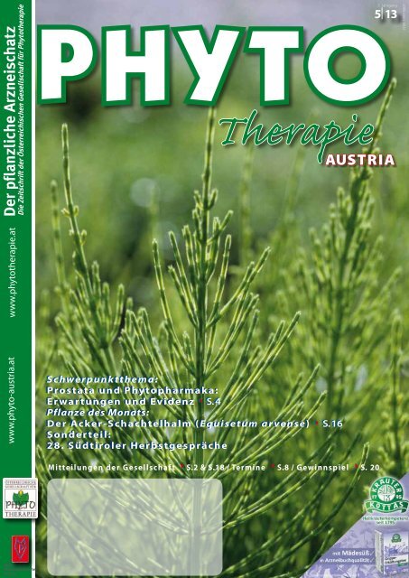 Der pflanzliche Arzneischatz - phytotherapie.co.at