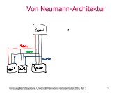 Von Neumann-Architektur - Pi1 - Universität Mannheim