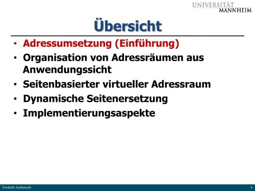 Betriebssysteme - Pi1 - Universität Mannheim