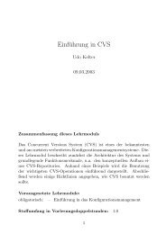 Einführung in CVS - Praktische Informatik