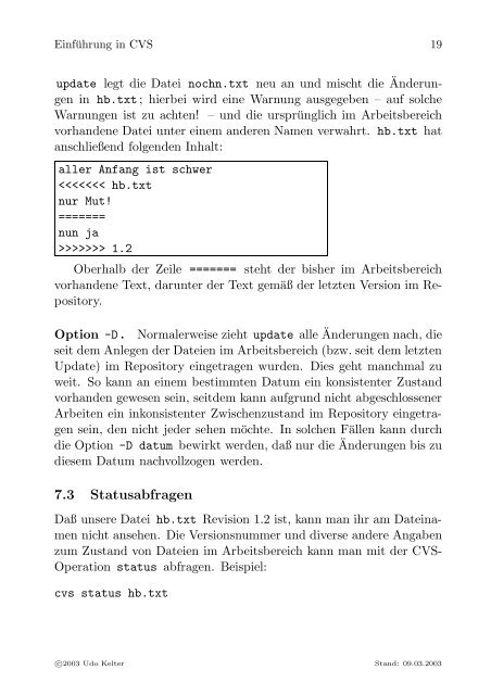 Einführung in CVS - Praktische Informatik