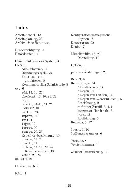 Einführung in CVS - Praktische Informatik