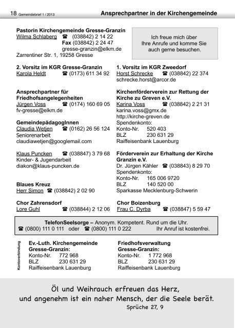 Brief Brief GemeindeBrief - Evangelische Kirche in Mecklenburg ...