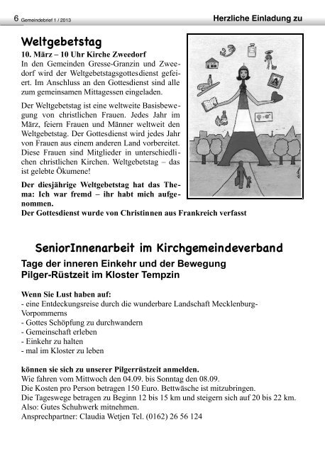 Brief Brief GemeindeBrief - Evangelische Kirche in Mecklenburg ...