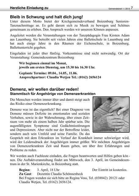 Brief Brief GemeindeBrief - Evangelische Kirche in Mecklenburg ...